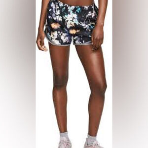 RBX Athletic Workout Lined Floral Shorts Green Blue Large